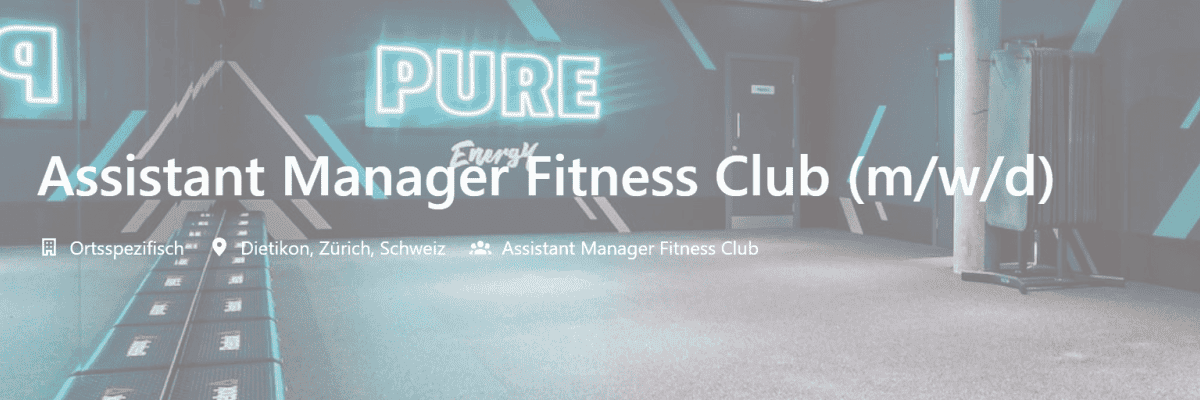 Travailler chez PureGym AG