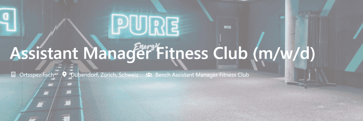 Arbeiten bei PureGym AG