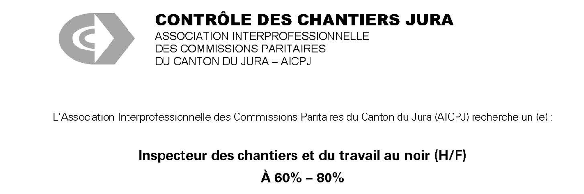 Travailler chez Association interprofessionnelle des commissions paritaires du Jura AICPJ